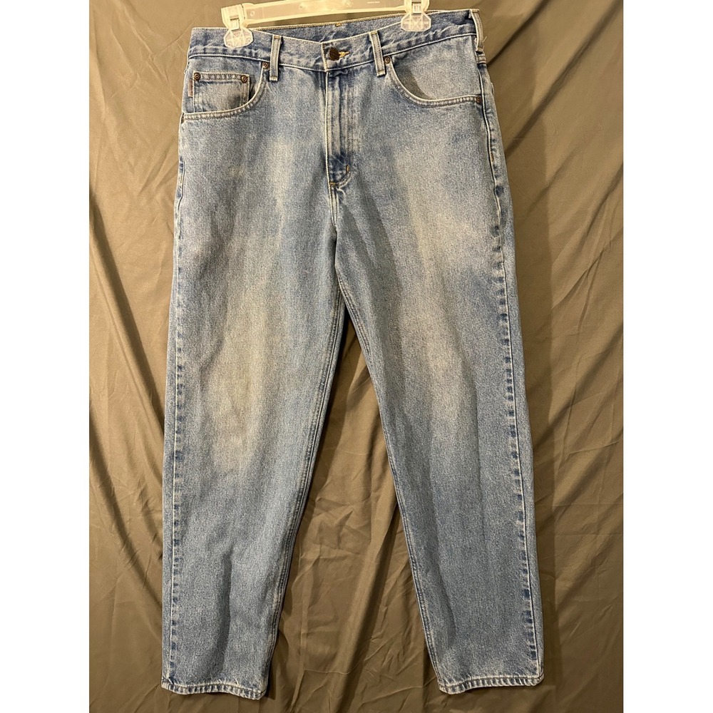 Carhartt‎ B17 STW Relaxed Fit Tapered Leg Jeans Light Wash Blue Mens 36x32